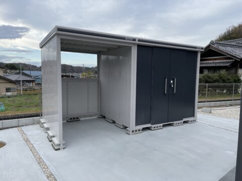 物置の新設工事を行いました